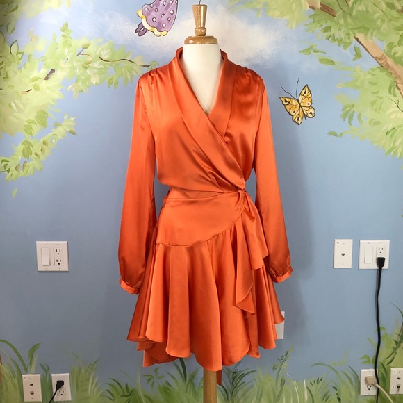 forever unique orange dress